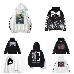 Offs White Designer Herrenmode Hoodies Finger Print Ow Brand Kapuzenpullover Oversize za