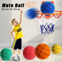 Mute Bouncing Ball 24cm Indoor Silent Basketball Size 7 Outdoor Foam Toys Baby Bounce Football 18cm Children Sports Balls 240123