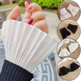 Наколенники женские кружевные плиссированные накладные манжеты грелки на запястья свитер шрам перчатки рукава до локтя манжеты на руку искусственный вырез 1 пара