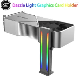 Suporte magnético para placa gráfica gpu, suporte para vga, capa de desktop, 5v, 3 pinos, rgb, argb, aura, sincronização de vídeo