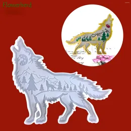 Baking Moulds Christmas Wolf Decoration Epoxy Mold Diy Cake Aromatherapy Coaster Tree Silicone