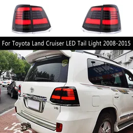 Toyota Land Cruiser LC200 LED Tail Light 08-15를위한 자동차 행사 어셈블리 동적 스 트리머 회전 신호 표시기 리버스 런닝 라이트