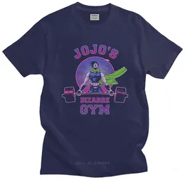 Męskie koszule zabawne retro jotaro jojos dziwaczna koszulka przygodowa Mężczyzn Bawełniany t-shirt z krótkim rękawem.