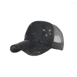 قبعات الكرة الساحرة الصيفية الترتر الأزياء الهوى لامعة شبكة البيسبول قبعة نساء الهيب هوب قبعة بريق الرقص حفلة SNAPBACK BQ048