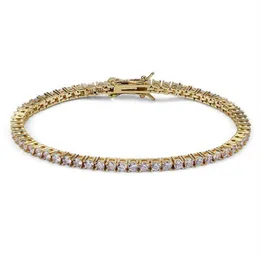 Moda jóias pulseira de tênis designer pulseiras prata corrente de ouro diamante zircão aço inoxidável para homens 3mm 4mm 5mm 6mm chains2229