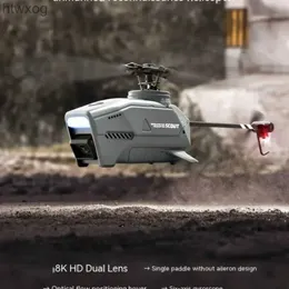Dronlar RC Helikopter Soğuk L1 2.4G 4Ch 6 Eksenli Gyroscope Tek Kürek Helikopter Afial 8K Çift Mini Kamera Hornet Casus Drone Açık Oyuncak YQ240201