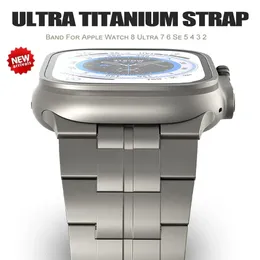 Rem för Watch 9 Ultra 2 49mm Series 9 45mm 41mm 44mm Luxury Metal Band för IWATCH 8 7 6 5 4 3 SE 42mm 40mm 41mm240125