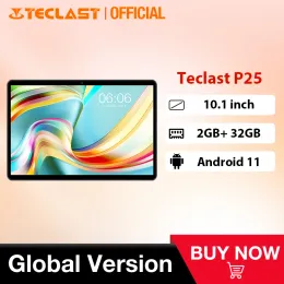 Teclast P25 10.1 Polegada 1280X800 Tablet Android 11 2GB RAM 32GB ROM ALLWINNER A133 Quad Core Câmeras Duplas Tipo-C BT 4.2 Corpo de Metal
