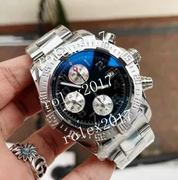 Super Quality GF Factory Men's II Chronograph 43 mm SS Best Edition Grey/White Dial na SS Bransoletka Data 7750 Automatyczne zegarki na rękę