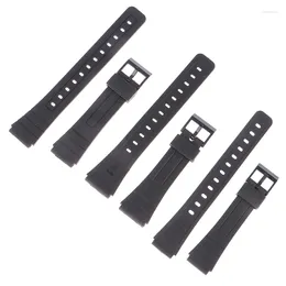 Assista Bandas Borracha 1 PCS Banda Preta Substituição Strap para F-91W 18mm Plástico Relógio de Pulso com Pinos Fivela de Metal