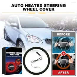 Steering Wheel Covers 12V Heated Cover Rechargeable Winter Hand Warmer Auto