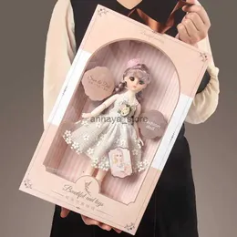 Dolls BJD Doll 41cm Ball Joint Doll 3D Eyes Doll Girl With Full Set Clothes Dress Up Birthday Gift Toy 35cm Ice Girl Box