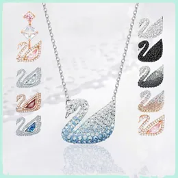 Diamond Swan Pendant Necklace Women's Designer Halsband Luxury Fashion Trend Pendant Necklace Holiday Gift With Original Box