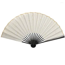 装飾的な置物アーティストdiyライスペーパー折りたたみファンブラシペン書道インクペインティングxuan空白の竹のファン