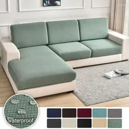 Stol täcker 1pc vattentät soffa soffa täcker elastisk säte kudde l formad kombination schäsled slipcover för vardagsrummet heminredning