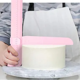 Bakeware Tools DIY Justerbar Screed Cake Scraper Fondant Spatulas Cream Edge Smioher Decorating Kök Bakningstillbehör