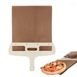 أدوات الخبز انزلاق البيتزا قشر مجرفة خشبية مع مقبض بلاستيكي ملعقة ملعقة مجداف قابلة لإعادة الاستخدام للفرن الداخلي في الهواء الطلق