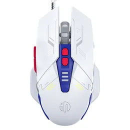 INPHIC W9 Mecha Wired Gaming Mouse USB Flashing Light Computer Mouse 1200 2400 4800 7200 DPI Adjustable Mice For Laptop PC