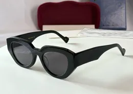 Geometriska solglasögon 1421 Svartgrå linser Kvinnor Shades Sonnenbrille Shades Sunnies Gafas de Sol UV400 -glasögon med låda