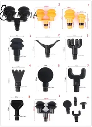 Универсальный пистолет для фасции, сменный массажный пистолет, набор силиконовых массажных головок, массажный пистолет для здоровья, релаксация мышц тела, фасция 240124
