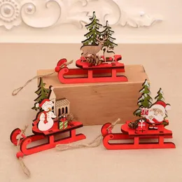 Noel Süslemeleri Noel ahşap kolyeler ahşap zanaat ağacı hediyeler çocuk oyuncakları ev diy yıl 2024