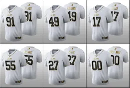 Buffalo''bills'men 17 Josh Allen 91 Ed'oliver 21 Jor Dan Poyer Custom Women Youth White 100th Golden Edition Jersey