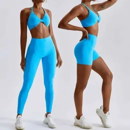ملابس اليوغا سلس اليوغا 2 قطعة مجموعة مجموعة تجريب مجموعة من الإناث ملاءمة اللياقة البدنية Top Sports Bra Meggings Active Wear Gym Cloths for W 83