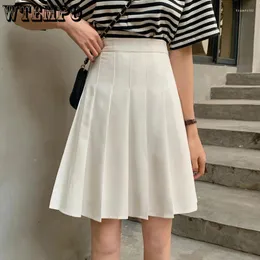 Spódnice WTEMPO Women High talia Summer Preppy Style Harajuku Y2K plisted Streetwear School School School Casual Girl's