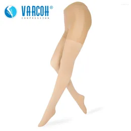 Calze da donna 20-30mmHg Vene varicose mediche Calze Collant Vita ferma Supporto alto Collant a compressione Anti-fatica Viaggio Volo Edema