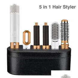 Curling ferros secador de cabelo modelador 5 em 1 rolos de ferro de ondulação elétrica com e escova de alisamento 220624 entrega de gota produtos de cabelo dhs8l