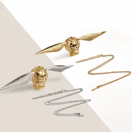 Figurine decorative Scatola per anelli di boccino d'oro Ali mobili Esposizione di gioielli di lusso Collana Proposta Regalo di compleanno San Valentino
