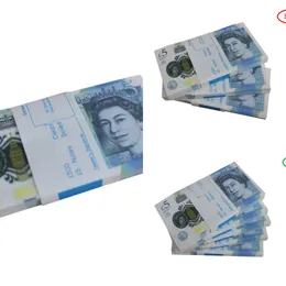 Prop Money uk Pounds GBP Bank Game 100 20 Notes本物の映画版映画を再生する偽のキャッシュカジノ写真ブースプロップ4AW8X7HC