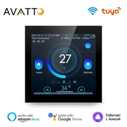 Controllo domestico intelligente Termostato da pavimento AVATTO Tuya WiFi Regolatore di temperatura per riscaldamento elettrico/acqua Funziona con Alexa Google Alice