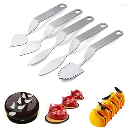 Baking Moulds Stainless Steel Feather Leaf Chocolate Knife Cake Dessert Modeling Making Spatula Decorating Tool Kitchen Pastry Utensils