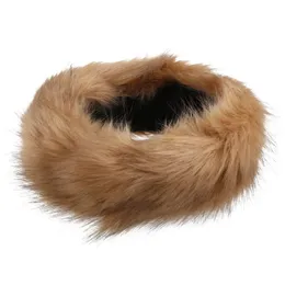 Kış Kırılgan Saç Bandı Elastik Sahte Kürk Kafa Şapkası Şapkaları Kış Dış Mekan Kulak Isıtma Yumuşak Sıcak Earmuff Head Wraps 240127