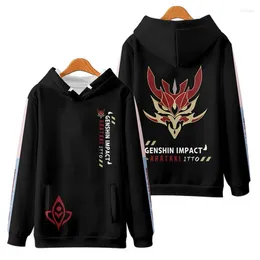 Damen Hoodies Genshin Impact Arataki Itto Yun Jin 3D Hoodie Männer Frauen Herbst Winter Sweatshrits Übergroße Junge Mädchen Clot