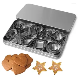 Ferramentas de cozimento aço inoxidável mini molde coração estrela flor forma geométrica cortadores biscoito cozinha fondant biscoito pastelaria ferramenta