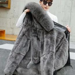 Designer Winter Parka Kaninchen Haar Liner Nachahmung Pelzmantel Männlichen Kragen Mittlerer Länge M5ZQ