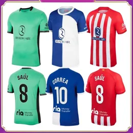 Atleticos Madrids Trikot GRIEZMANN 23 24 120. Jahrestag 2023 2024 M.LLORENTE KOKE SAUL Correa LEMAR Fußballtrikot Herren Kinder Kit Sets Uniformen