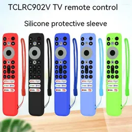 Remote Controlers Silicone Case Control Storage Dustproof Cover With Protective Belt Lanyard For TCL RC902V TV Accessories