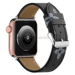 Lüks Apple Watch Band 38 40 41 42 44 45 49 mm Moda Deri Saatler Iwatch 8 7 6 5 4 SE Ultra 2 Tasarımcı Moda Marka Bilezik Saat Bantları Toptan
