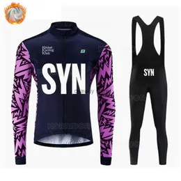 Męskie dresy dla mężczyzn SYN MENS Winter Thermal FeCe Zestaw Ubrania rowerowe Suit Biehr Sport Riding Bikeclothing Pants Warm Ropa CiclismoH2421