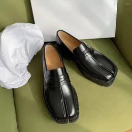 Elbise Ayakkabı Loafers Tabi Tasarım Ekleme Dekorasyon Kare Toe Kadınlar Kaymak Tıknaz Topuklar Kısa Stil Lüks Sapato Sosyal Femino