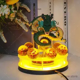 Aksiyon oyuncak figürleri sıcak satış anime figürü shenron liderlik süper saiyan goku aksiyon figürleri shenlong gece ışıkları 7 yıldız kristal toplar model bebek oyuncakları