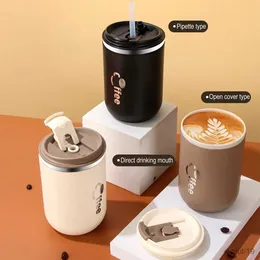 Thermos Tazza da caffè in acciaio inossidabile da 16,9 once Thermos a prova di perdite Tazza termica da viaggio Boccetta per vuoto Veicolo Tazze portatili Regali di Natale