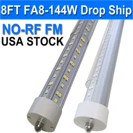 T8 V Shaped 8FT LED Tube Light 144W 270 Degree Single Pin FA8 Base, 18000LM, 8 Foot Double Side (300W LED Fluorescent Bulbs Replacement),Dual-Ended Power usastock