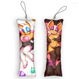 Chaveiros Dakimakura Mini Pingente Rouge Anime Chaveiro Dupla Face Impressão Pendurada Ornamento Pequeno Travesseiro Chaveiro Divertido Menina Presentes de Aniversário