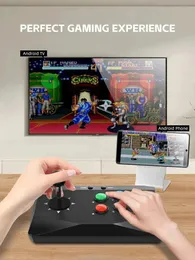 Data Frog Retro Video Game Consoles 4K TV HD Stick with Arcade Joystick Wireless Controller Player for Street Fighter 240123