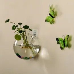 Vaser glas vas vägg hängande hydroponic terrarium fiskbehållare krukväxter blomma potten