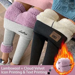 Leggings femininas mulheres mulher quente lã inverno engrossar lambwool térmica tornozelo-comprimento calças altura cintura elástica legging